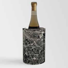 Louisville, USA - Black and White City Map Wine Chiller