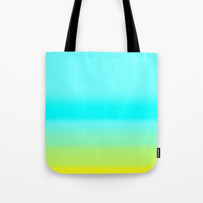 Yellow / Cyan Gradient Tote Bag by Deepest Dream | Society6