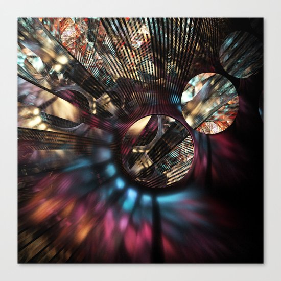 Voltage in Circles and Lines Canvas Print