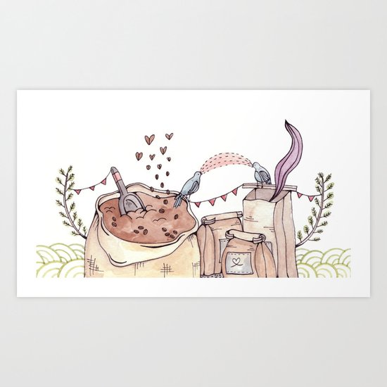 Coffee Page Art Print