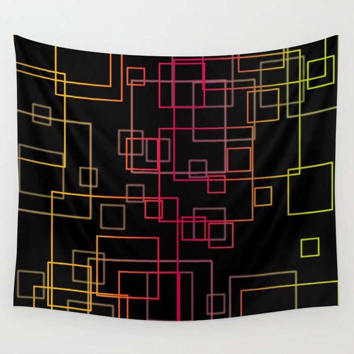 Abstract Squared Wall Tapestry