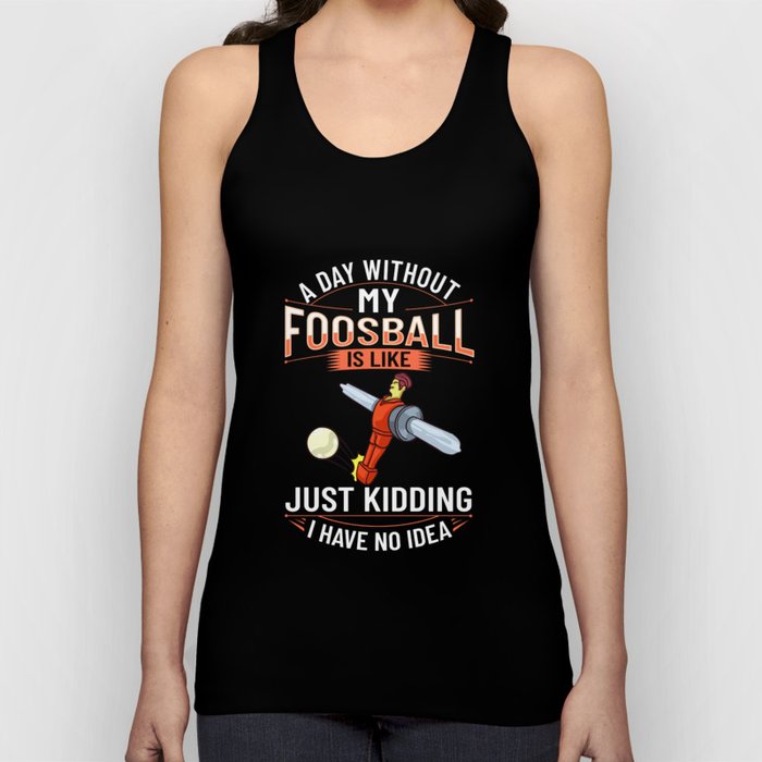 Foosball Table Soccer Game Ball Outdoor Player Tank Top