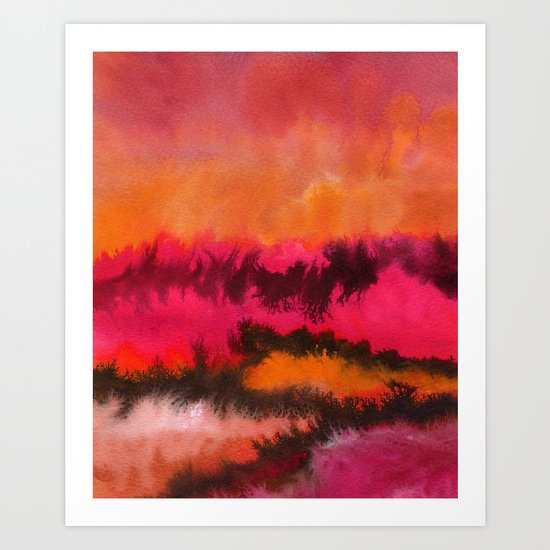 Watercolor abstract landscape 26 Art Print