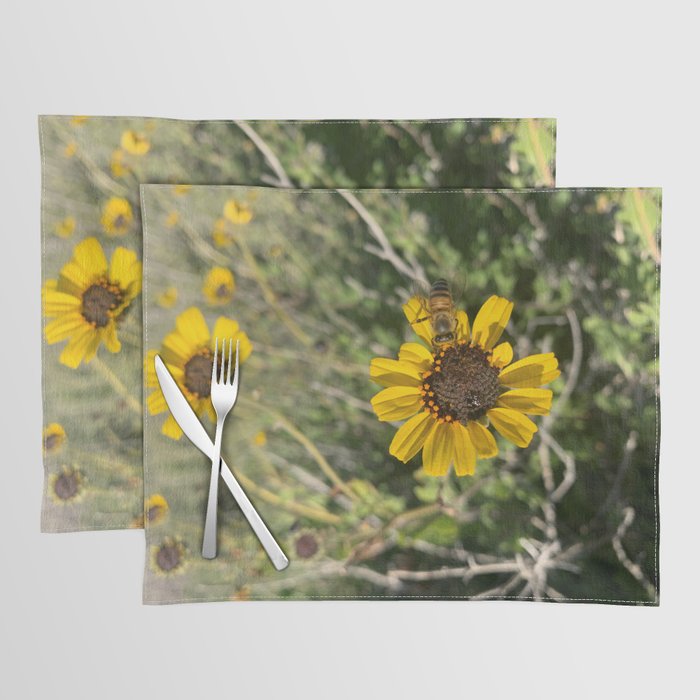 Yellow Floral Photography Placemat