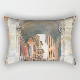 Bologna, Italy Architecture — Watercolor art print Rectangular Pillow