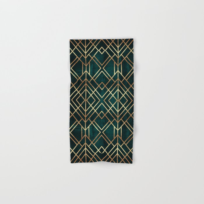 Dark Teal Geo Hand Bath Towel By Elisabethfredriksson Society6 Dark Teal Geo Hand Bath Towel