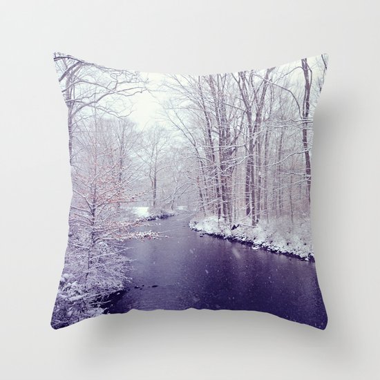 winter blues Throw Pillow