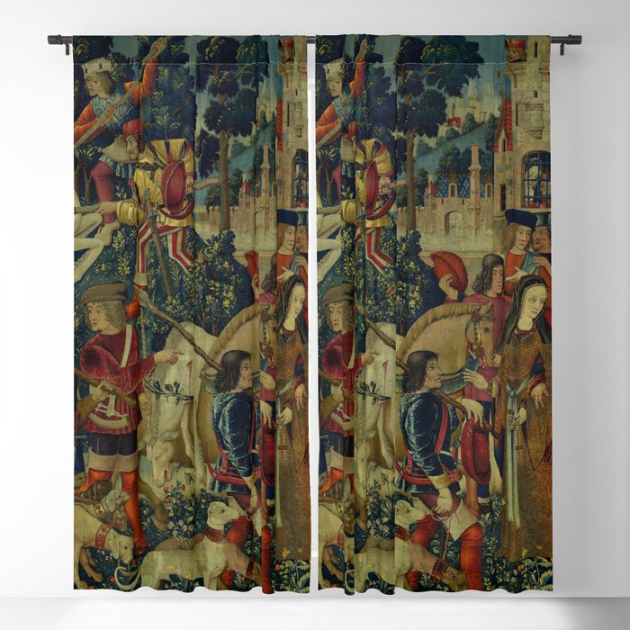 The Unicorn is Killed and Brought to the Castle (from the Unicorn Tapestries) 1495–1505 Blackout Curtain