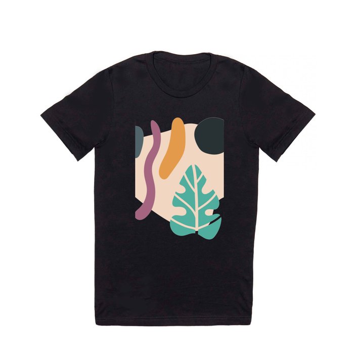 Abstract Leaves Natural T Shirt