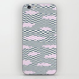 Magritte trippy checkered sky iPhone Skin