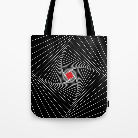White, black, red - Optical Game 26 Tote Bag
