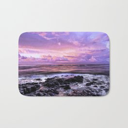 Purple Sunrise, Poipu Beach, Kauai, Hawaii Bath Mat | Scenic, Purple, Sunset, Kauai, Photo, Beach, Poipu, Landscape, Pink, Hawaii 