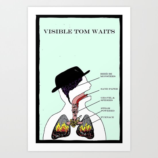 VISIBLE TOM WAITS Art Print