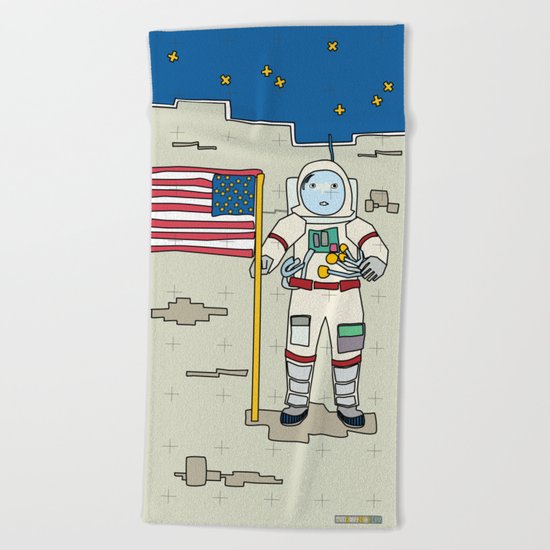 Moon Astronaut 1969 Beach Towel