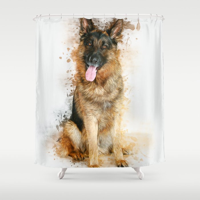 German Shepherd Shower Curtain