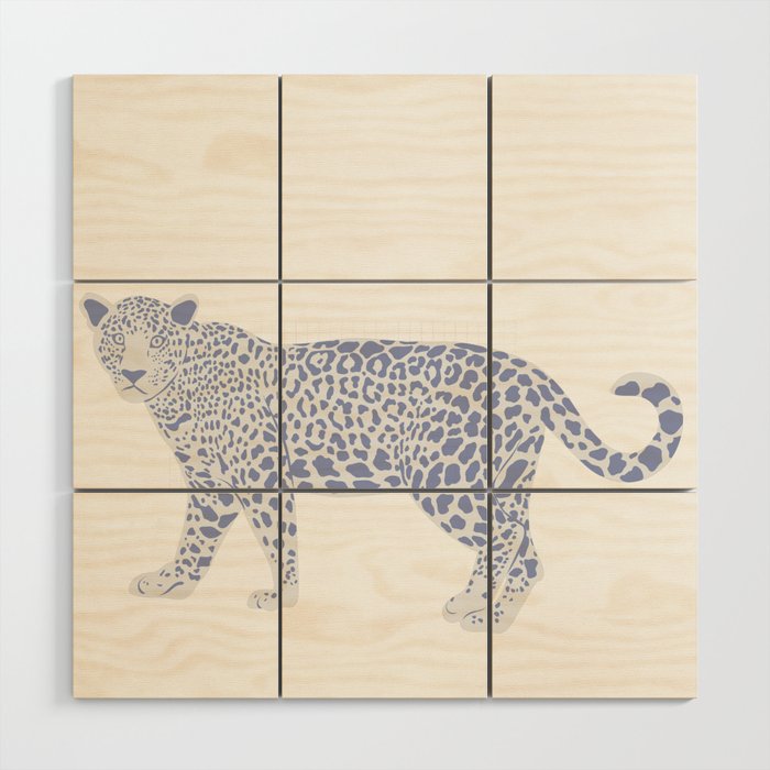 jaguar Blue  Wood Wall Art
