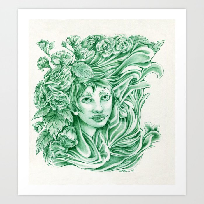 Green Elf Art Print