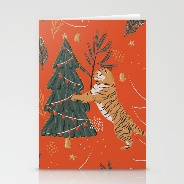 Tigers Christmas Stationery Cards