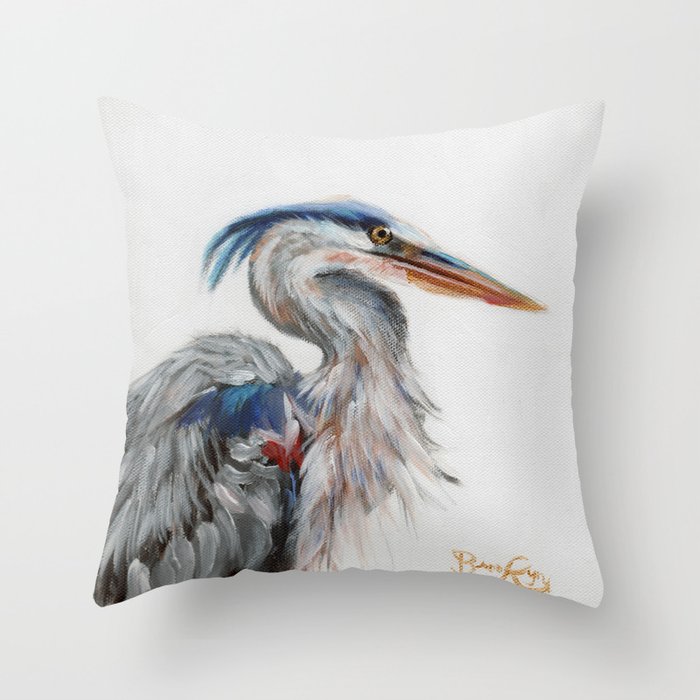 Blue heron shop throw pillows