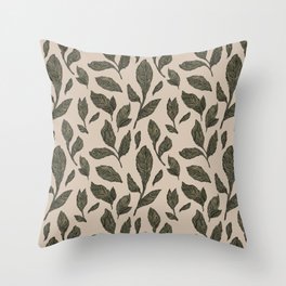 Leaf Pattern Throw Pillow