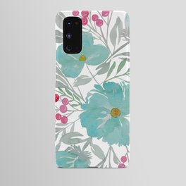 Blue Beach Flowers Android Case