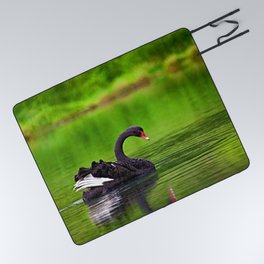 Black Swan Katikati New Zealand Picnic Blanket