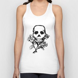 Skull and Roses Unisex Tank Top
