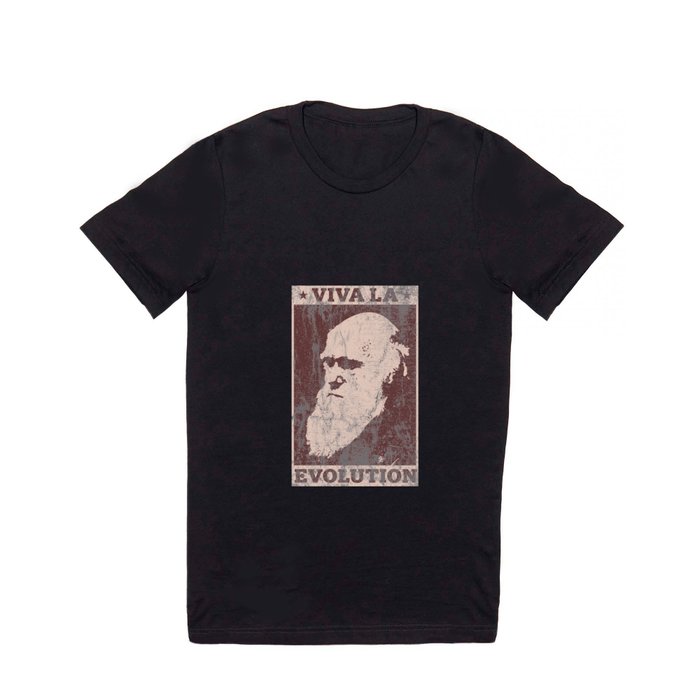 Charles Darwin Viva La Evolution  T Shirt