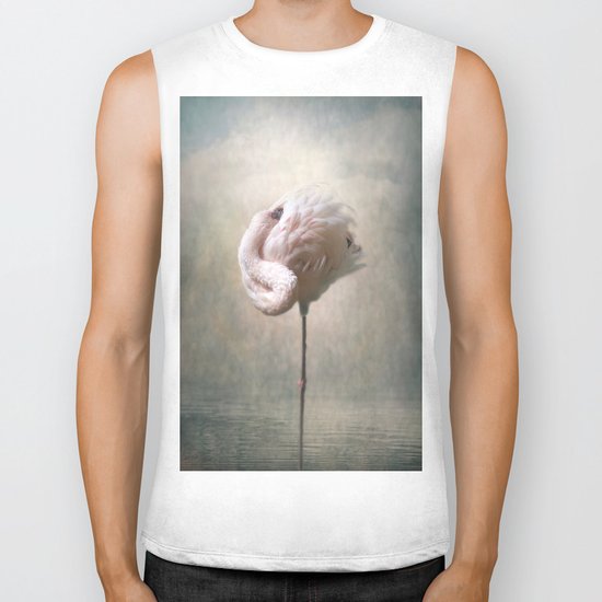 Sleeping Flamingo Biker Tank