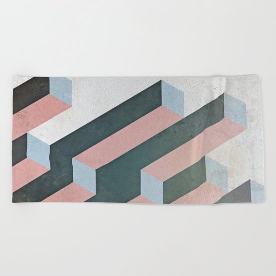 Linear Geometry Beach Towel