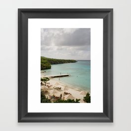 Vintage travel photography print “Caribbean Beach” photo art made in Curaçao. shot on film. Art Print Framed Art Print
