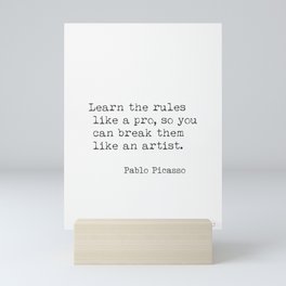 Pablo Picasso quote 88. Mini Art Print