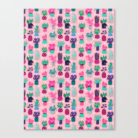 M'kay - southwest cactus desert trendy 90s bright neon 80s style retro classic Canvas Print