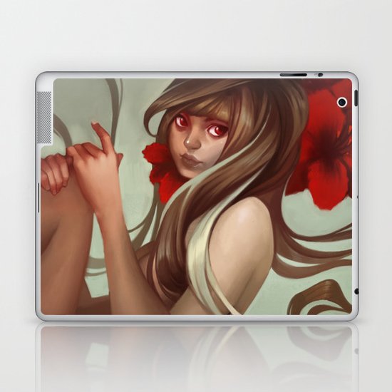 Crimson petals Laptop & iPad Skin