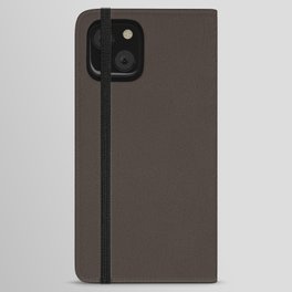 Dark Brown Solid Color Pairs Pantone Demitasse 19-0712 TCX Shades of Brown Hues iPhone Wallet Case