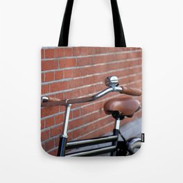 Classic bike and brick wall Tote Bag