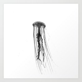 Jellyfish Silhouette Art Print