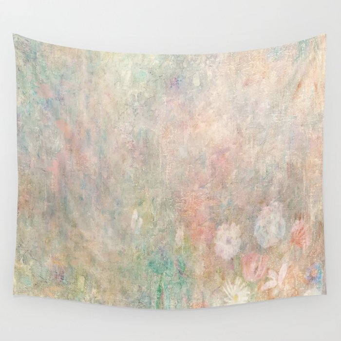 FLORAL IMPRESSIONIST BLURRY BACKGROUND. Wall Tapestry