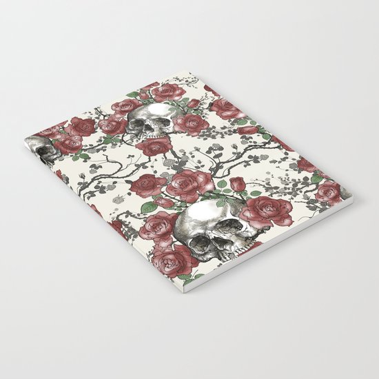 Skulls and Roses or Les Fleurs du Mal Notebook
