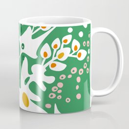 Green home jungle: Organic shapes and flowers Coffee Mug