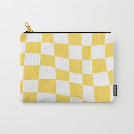 Wavy Checker Yellow Carry-All Pouch