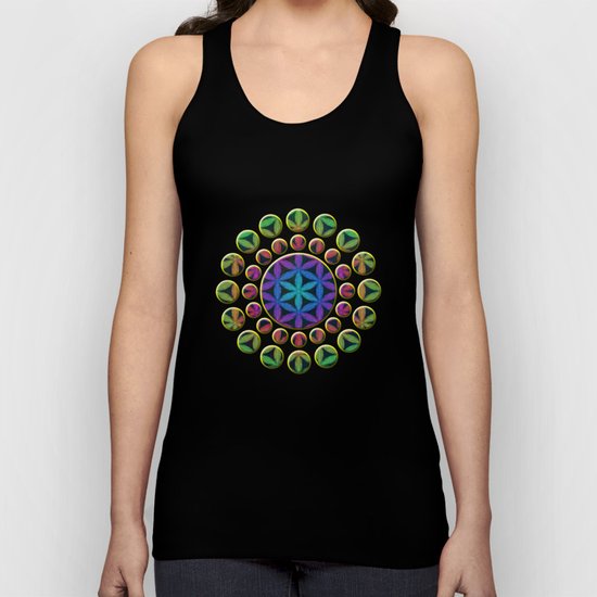 The Flower of Life (Sacred Geometry) 4 Unisex Tank Top