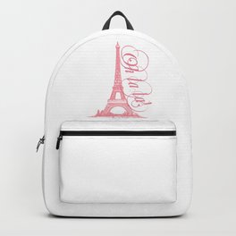 Oh La La - Eiffel Tower Paris France Backpack