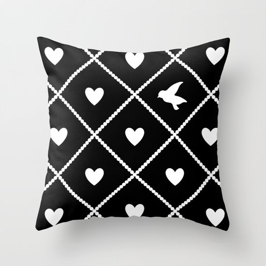 Always Near (from the Valentine set) (colors: midnight moon) Throw Pillow
