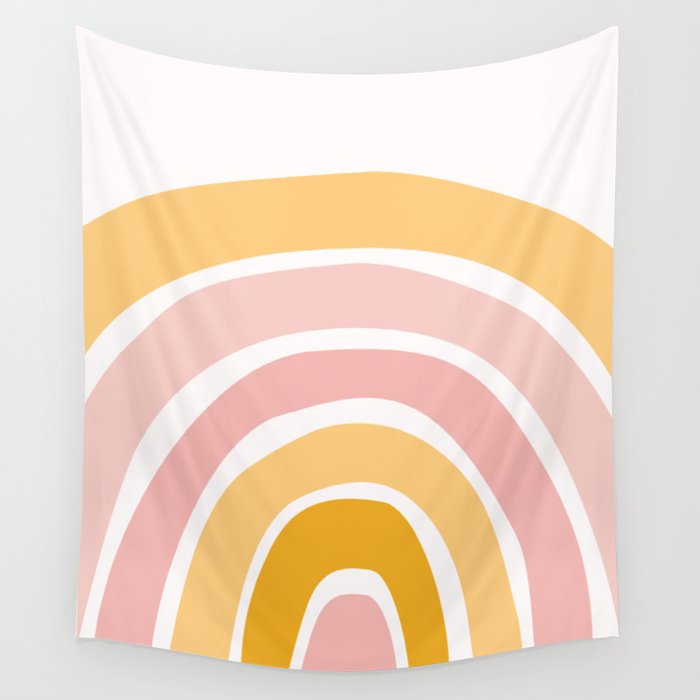 Pink and yellow tapestry outlet