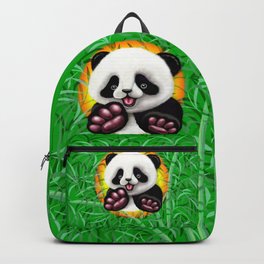 Panda Baby Bear Cute and Happy Backpack