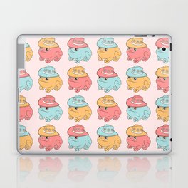 Cute Cowboy Frogs, Frog with Cowboy Hat Pattern , Fun and Colorful Laptop Skin