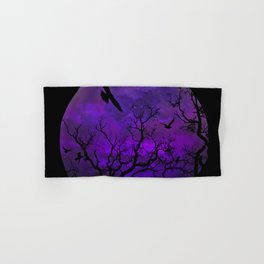 Purple Gothic Moon Hand & Bath Towel