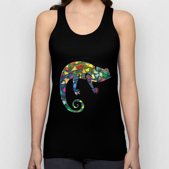 Animal Mosaic - The Chameleon Unisex Tank Top