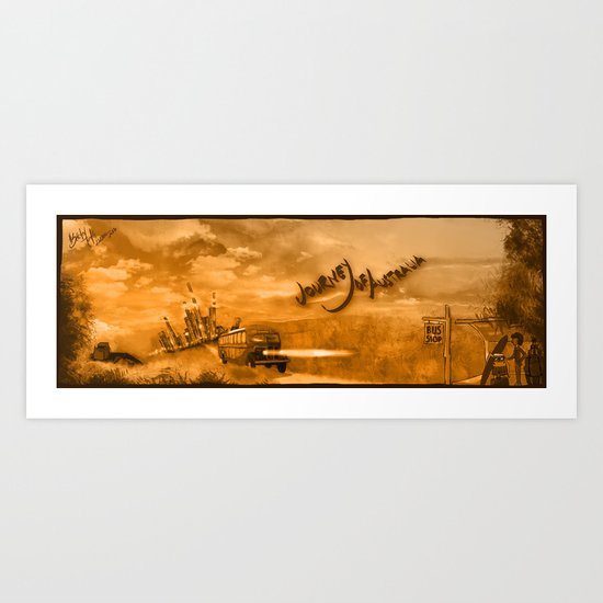 Journey of Australia Art Print